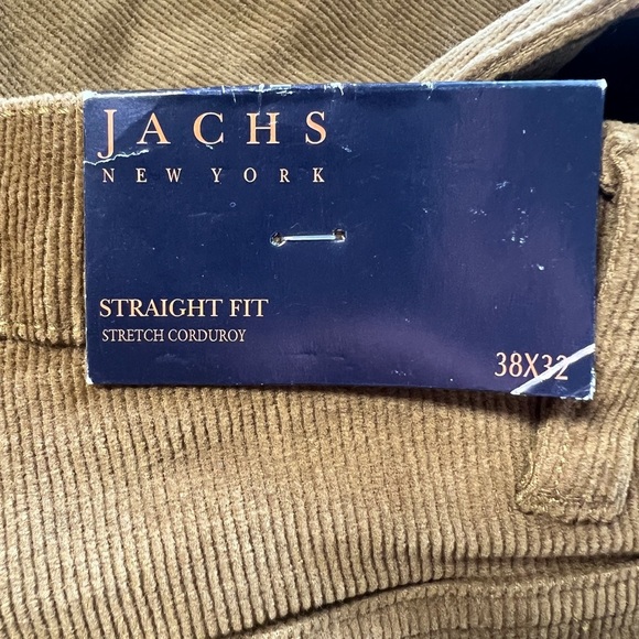 NWT Jacks NY Straight Fit Stretch Corduroy Pant - dark khaki / size 38x32 - Picture 7 of 7